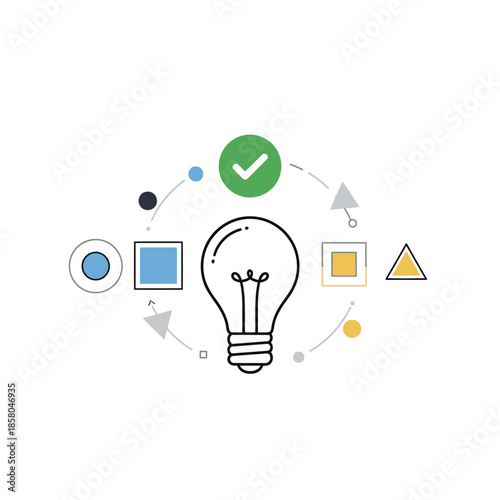 Light bulb representing idea generation and innovation process.