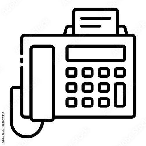 fax icon. Facsimile document. send printed copy. office and business