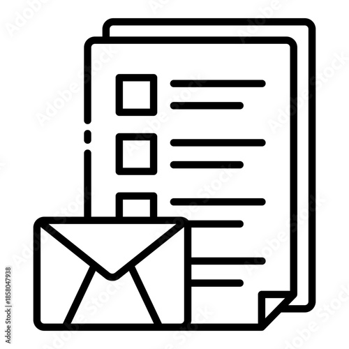 mailing list icon. grouped email contacts. manage mass message. Communication marketing
