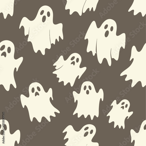 Spooky ghost pattern design for Halloween celebrations and themed graphic resources