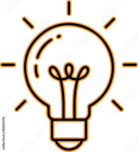 Illuminated light bulb idea