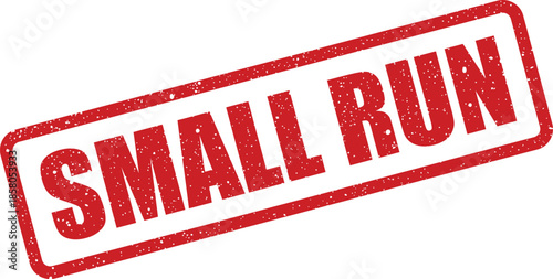 Distressed rectangular stamp designating a product created during a restricted manufacturing quantity or limited run