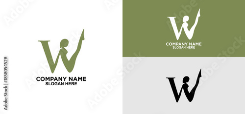 Graceful W Letter Logo