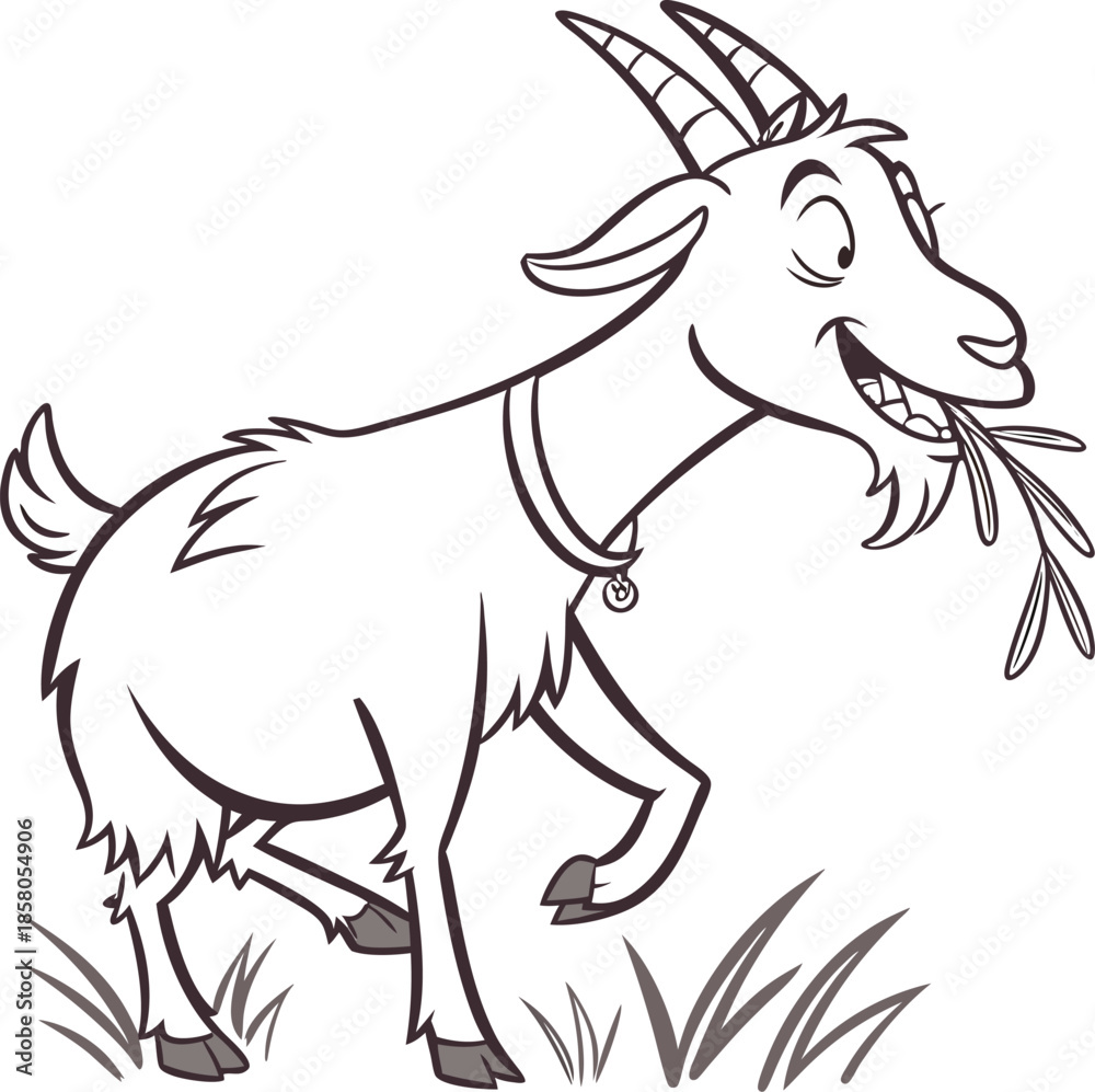 Fototapeta premium Goat Illustration 