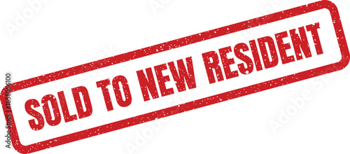 Distressed red rubber stamp effect indicating a residential property has been successfully transferred to its new occupant or homeowner