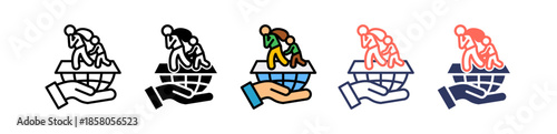 Refugee Support multiple icon
