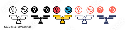 Gender Equality multiple icon