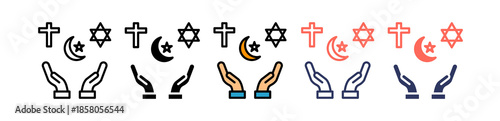 Freedom Of Religion multiple icon