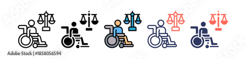 Disability Rights multiple icon