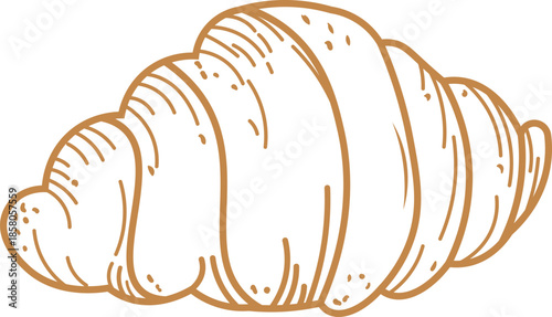 Croissant Logo, Croissant Vector, Croissant Cake, French Pastry Icon, Croissant Puff Pastry.