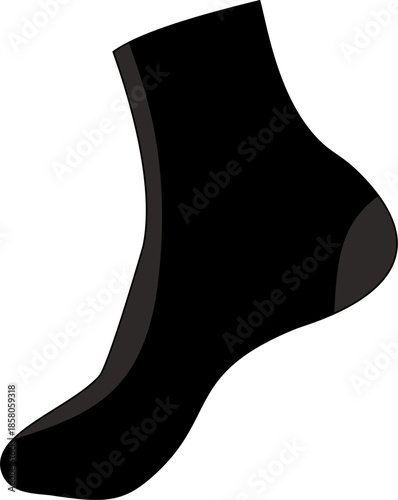 Ankle Socks Side View Illustration
