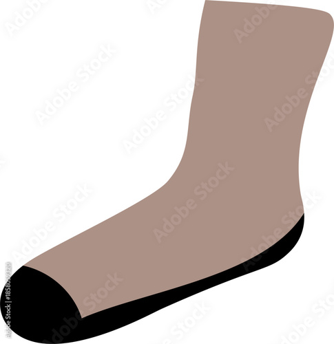 Ankle Socks Side View Illustration