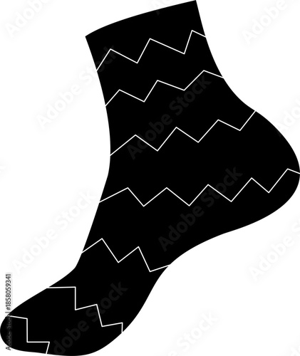 Ankle Socks Side View Illustration