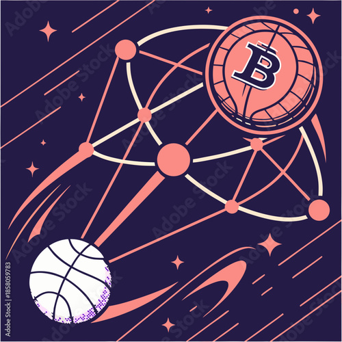 Abstract Bitcoin and Basketball in Space Network