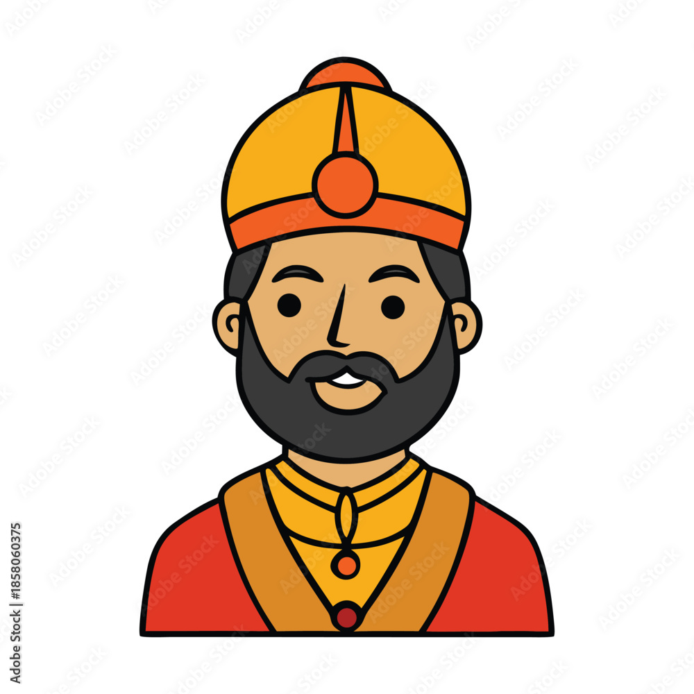 Obraz premium Chhatrapati Shivaji Maharaj was a brave Maratha king, visionary leader, and master strategist who founded the Maratha Empire, upheld justice, and inspired courage, freedom, and pride. 