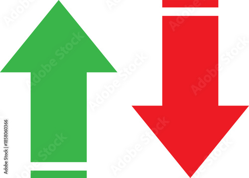 Green up arrow and red down arrow Free Download Green up arrow and red down arrow - GFXLoad