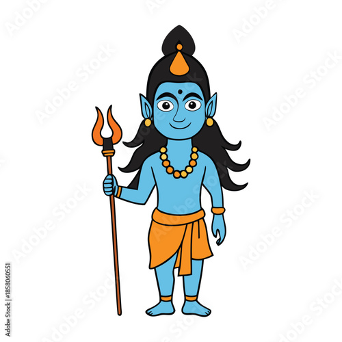 Serene Shiva portrait with calm eyes, crescent moon, flowing hair and sacred ash, radiating divine power, meditation, balance, and timeless spiritual grace.
