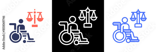 Disability Rights triple icon
