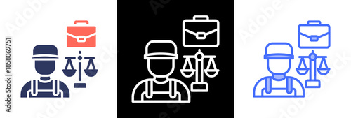 Worker Rights triple icon