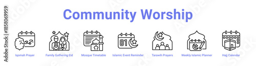 Community Worship Icon Banner and Collection