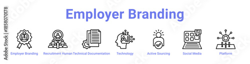 Employer Branding Icon Banner and Collection