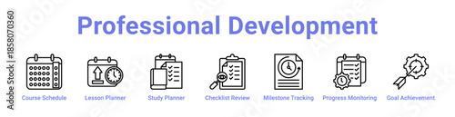 -Professional Development Icon Banner and Collection