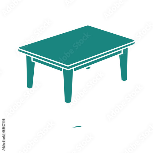 Modern rectangular coffee table Vector