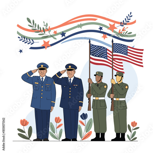 Team of diverse business professionals works together to assemble giant colorful puzzle pieces to find a creative solution.