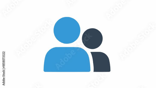 Two Abstract Figures Representing People or Users.