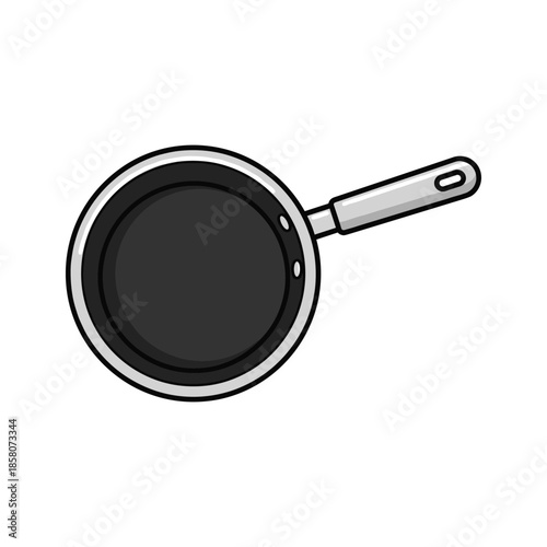 Empty nonstick frying pan Vector
