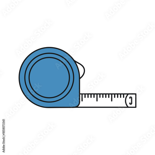 Blue tape measure Vector