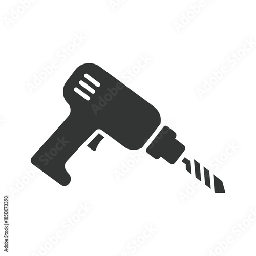 Electric drill in use Vector