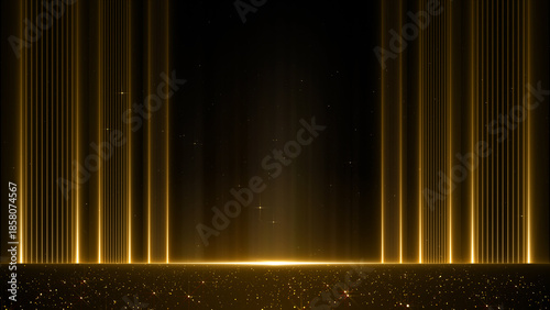 Wallpaper Mural Elegant Vertical Stage Lights Particles Gold Awards Trailer Titles Cinematic Openers Luxury Intro Background Torontodigital.ca