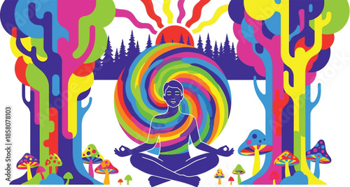 Psychedelic meditation tree