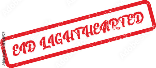 Distressed Red Rectangular Frame Stamp with Eid Lighthearted Typography for Festive Greetings