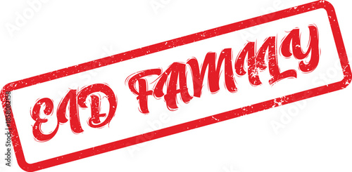 Eid Family Grungy Red Stamp Celebrating Loved Ones and Festive Home Gatherings