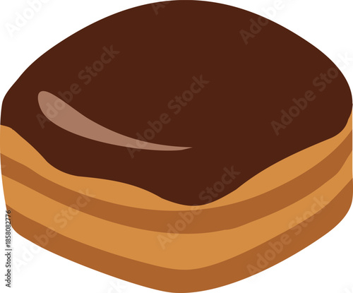 Chocolate glazed sandwich cake