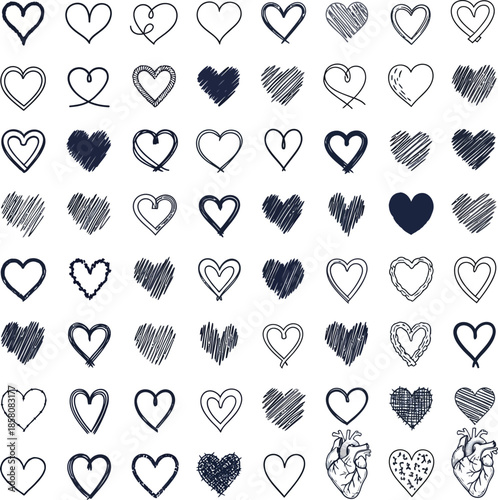 seamless pattern with hearts