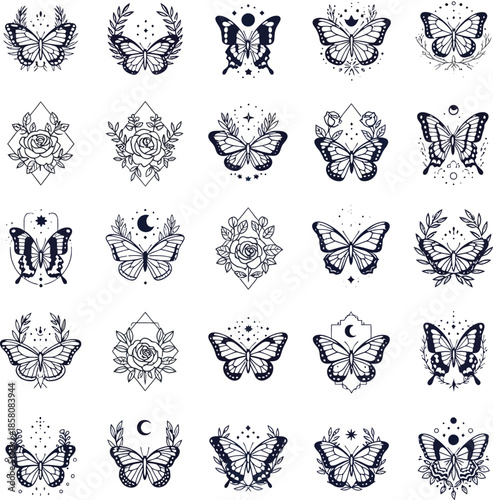 black and white cats vector