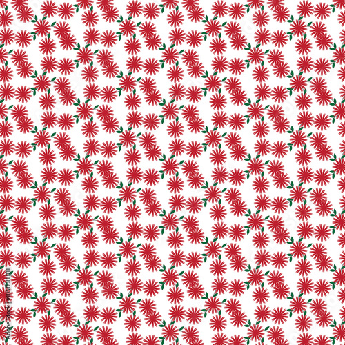 Red Flower Design Background 