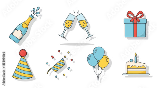 Party Supplies and Celebration Icons.