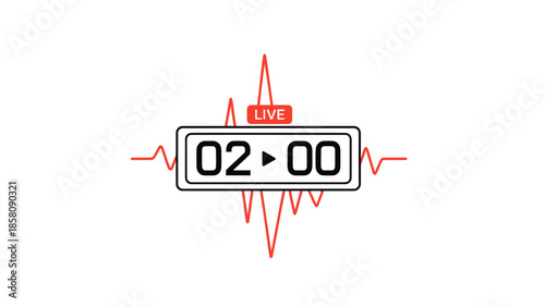 Timer Countdown Digital Display Interface.