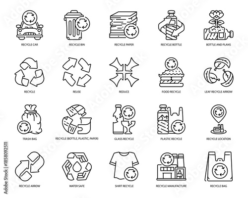 Recycling Waste Management Environment Line Icon