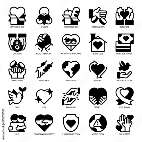 Charity and Donation Support Solid Icon