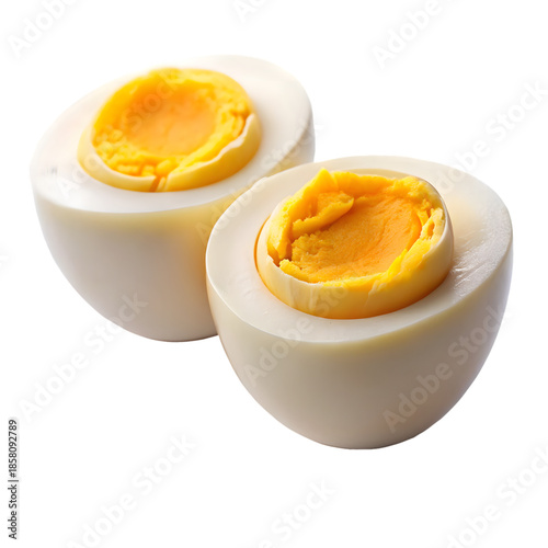 boiled egg on a white background