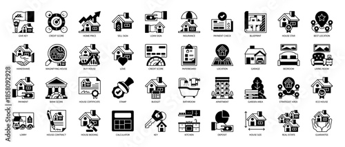 Real Estate Solid Icon Pack