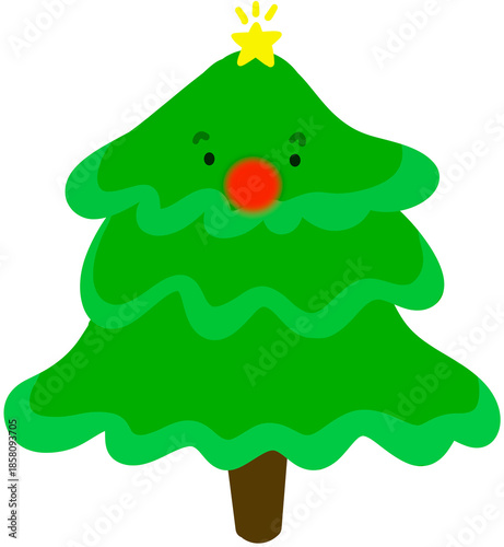 christmas tree on white background
