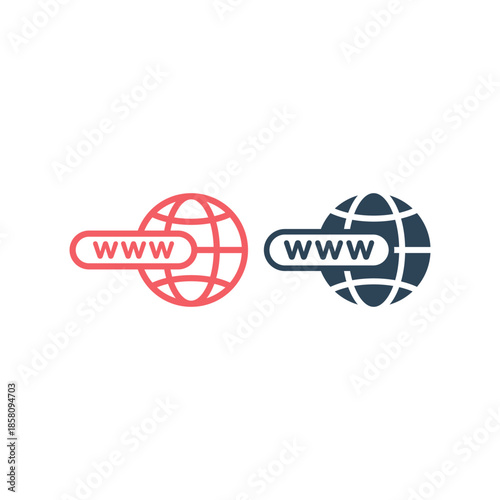 Www icon. Web site icons set