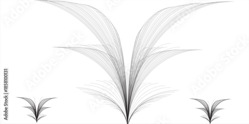 Brush stroke shape. Curved ink line. Dynamic texture splash. Vector paint trace.