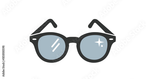 Classic Black Framed Eyeglasses with Clear Lenses.